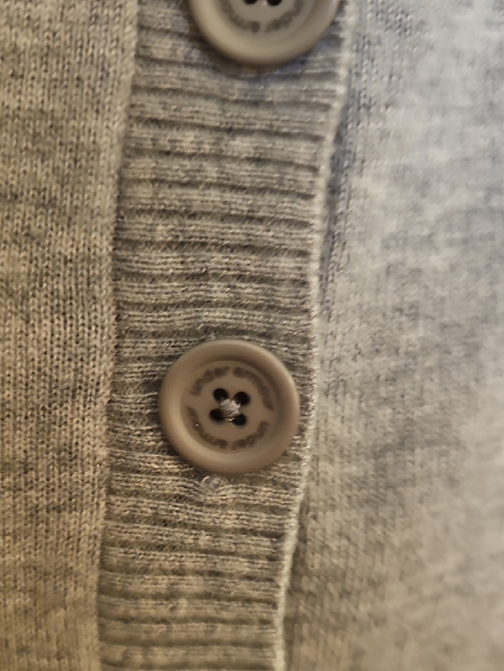 Under Armour Light Gray V-Neck Button Cardigan - Picture 3 of 11